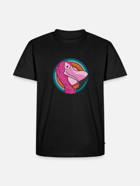 Flamingo - Men's Premium Organic T-Shirt - black