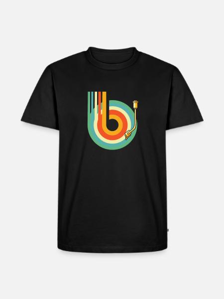 Collectionneur de disques vinyles - T-shirt Premium bio Homme - noir