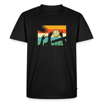 Volleyball Volleyballer - Männer Premium Bio T-Shirt - Schwarz - Vorne - Nico (187cm)