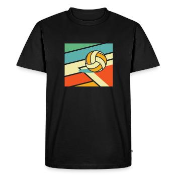 Volley-ball Volley-ball - T-shirt Premium bio Homme - noir - Devant - Nico (187cm)