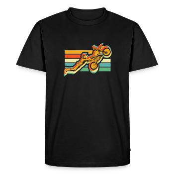 Mx Motocross Dirt Bike - T-shirt Premium bio Homme - noir - Devant - Nico (187cm)