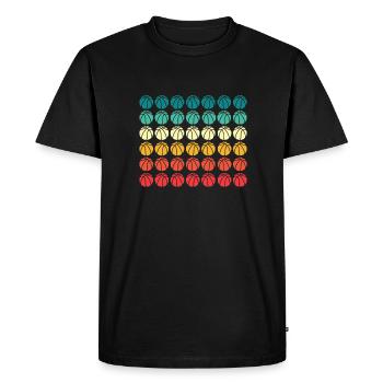 Joueur de basket-ball - T-shirt Premium bio Homme - noir - Devant - Nico (187cm)