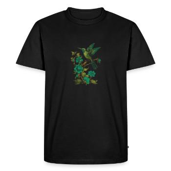 Colibri - T-shirt Premium bio Homme - noir - Devant - Nico (187cm)