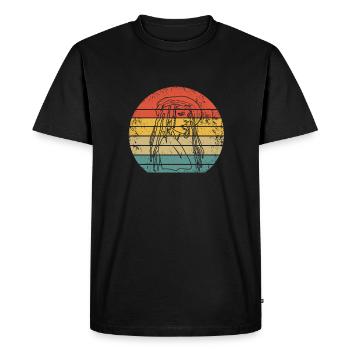 Dreadlocks de cheveux Rasta Dreads - T-shirt Premium bio Homme - noir - Devant - Nico (187cm)