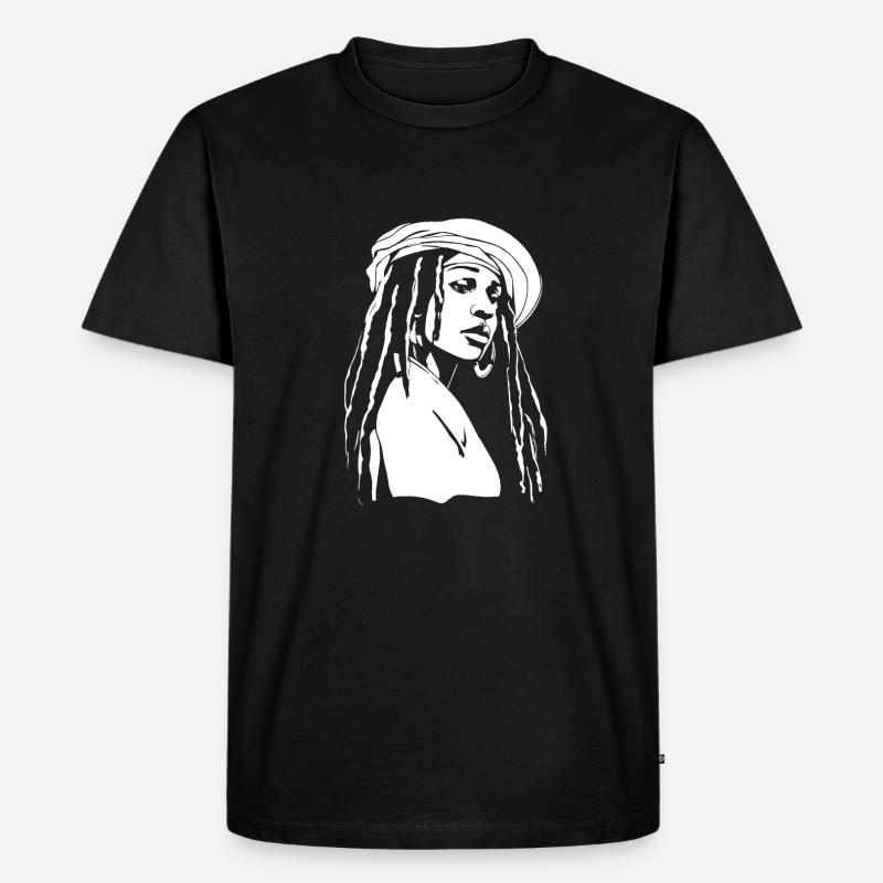 Rasta Haare Dreadlocks Dreads - Männer Premium Bio T-Shirt - Schwarz