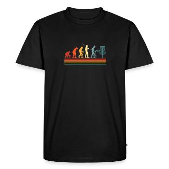 Frisbee Golf Disc Golf - Men's Premium Organic T-Shirt - black - Front - Nico (187cm)