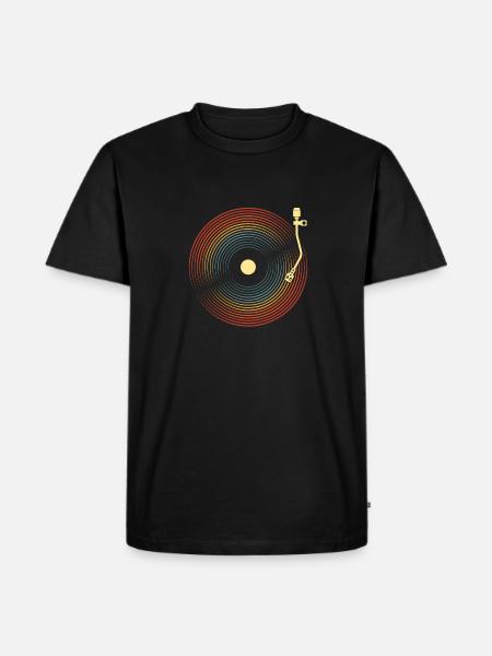 Collectionneur de disques vinyles - T-shirt Premium bio Homme - noir