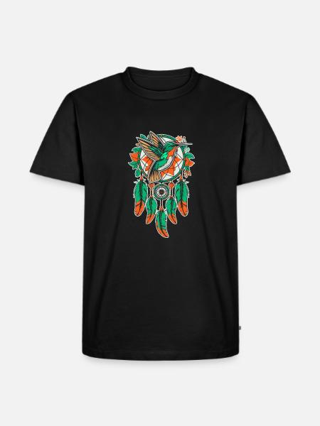 Hummingbird Dreamcatcher Bird - Men's Premium Organic T-Shirt - black