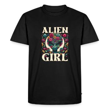 Alien Außerirdischer Alien Girl - T-shirt Premium bio Homme - noir - Devant - Nico (187cm)