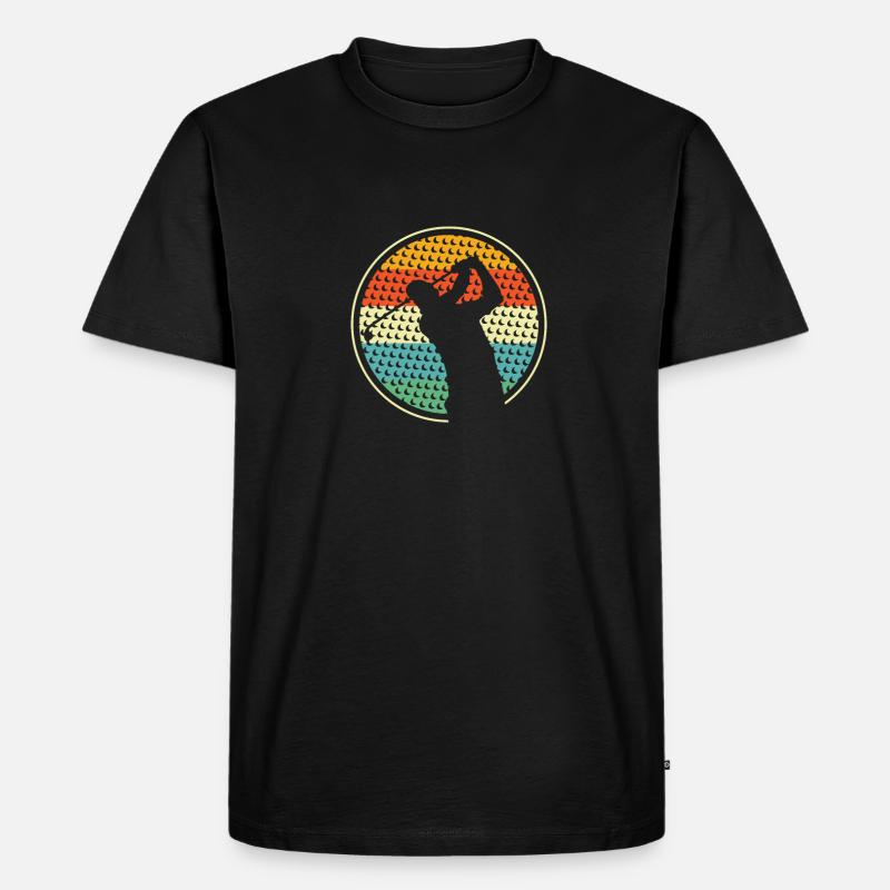 Golf Golfer Golfen - Männer Premium Bio T-Shirt - Schwarz