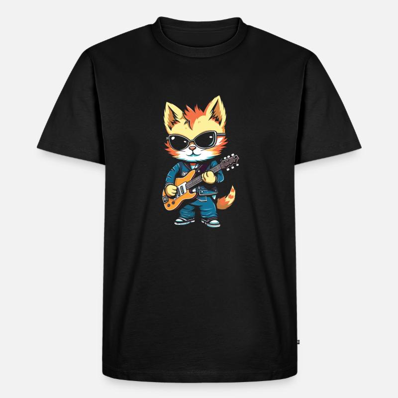 E Gitarre Elektrogitarre - Männer Premium Bio T-Shirt - Schwarz