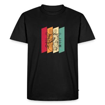 Année du Dragon 2024 - T-shirt Premium bio Homme - noir - Devant - Nico (187cm)