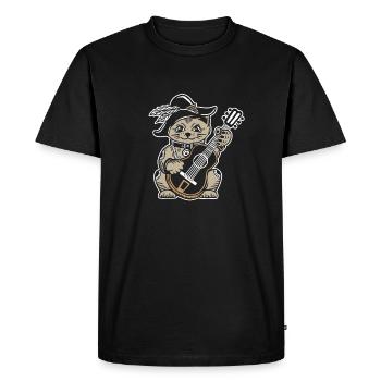 Guitare acoustique - T-shirt Premium bio Homme - noir - Devant - Nico (187cm)