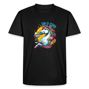 Gin Licorne Ginocorn - T-shirt Premium bio Homme - noir - Devant - Nico (187cm)