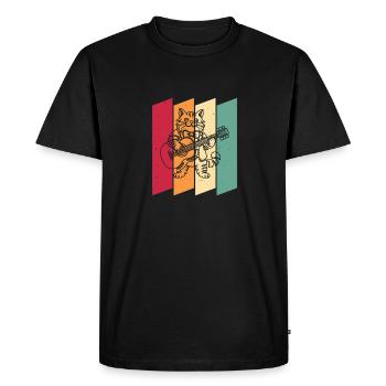 Guitare acoustique - T-shirt Premium bio Homme - noir - Devant - Nico (187cm)