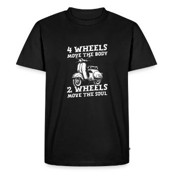 Trottinette - T-shirt Premium bio Homme - noir - Devant - Nico (187cm)