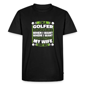 Golf Golfeurs Golfeurs - T-shirt Premium bio Homme - noir - Devant - Nico (187cm)
