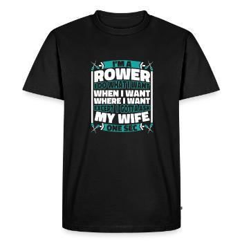 Aviron Rameur - T-shirt Premium bio Homme - noir - Devant - Nico (187cm)