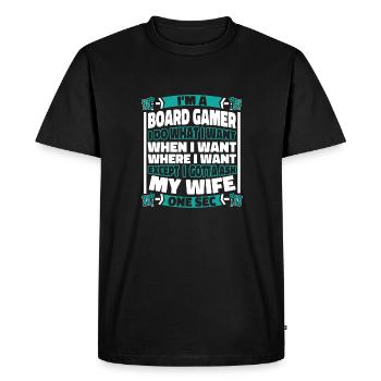 Board game board game - Men's Premium Organic T-Shirt - black - Front - Nico (187cm)