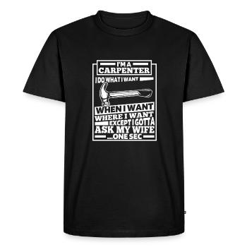Charpentier Charpentier Charpentier Charpentier - T-shirt Premium bio Homme - noir - Devant - Nico (187cm)