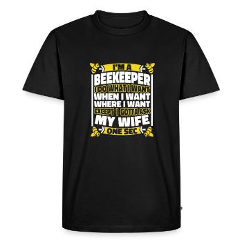 Beekeeper Beekeeper - Men's Premium Organic T-Shirt - black - Front - Nico (187cm)