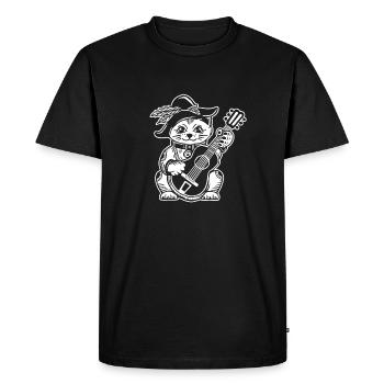 Guitare acoustique - T-shirt Premium bio Homme - noir - Devant - Nico (187cm)