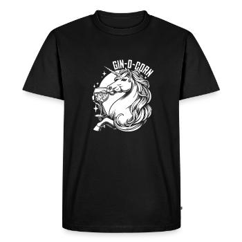 Gin Licorne Ginocorn - T-shirt Premium bio Homme - noir - Devant - Nico (187cm)