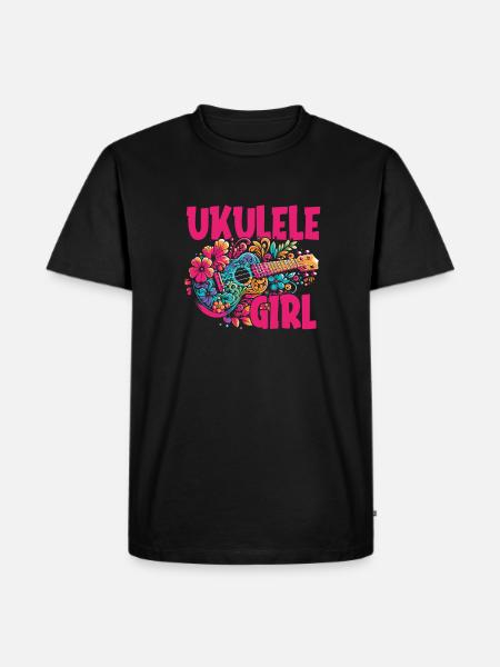 Ukulélé Ukulélé Fille - T-shirt Premium bio Homme - noir