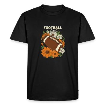 American Football Football Girl - Männer Premium Bio T-Shirt - Schwarz - Vorne - Nico (187cm)