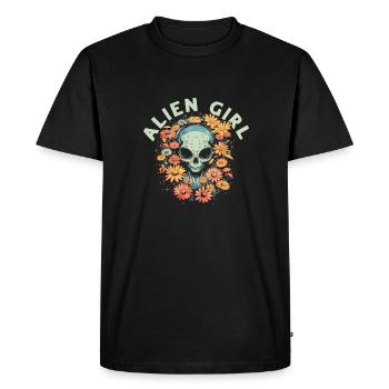 Alien Außerirdischer Alien Girl - T-shirt Premium bio Homme - noir - Devant - Nico (187cm)