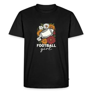 Football Américain Football Fille - T-shirt Premium bio Homme - noir - Devant - Nico (187cm)