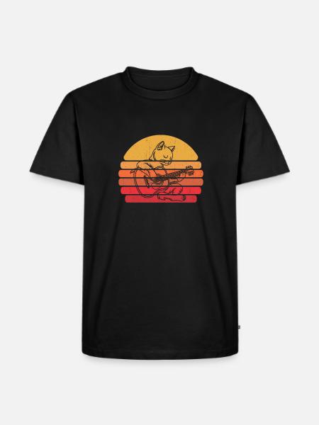 Acoustic Guitar - Men's Premium Organic T-Shirt - black