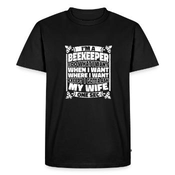 Beekeeper Beekeeper - Men's Premium Organic T-Shirt - black - Front - Nico (187cm)