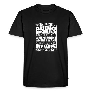 Sound Engineer Sound Engineer - Men's Premium Organic T-Shirt - black - Front - Nico (187cm)