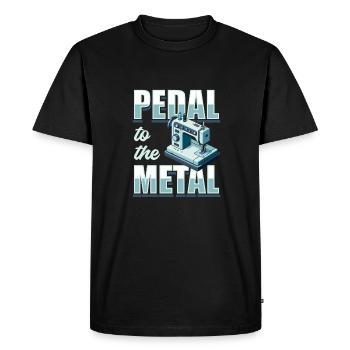 Pédale de machine à coudre à la couture en métal - T-shirt Premium bio Homme - noir - Devant - Nico (187cm)