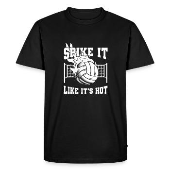 Volley-ball Volley-ball - T-shirt Premium bio Homme - noir - Devant - Nico (187cm)