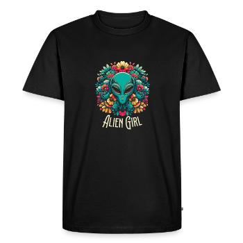 Alien Außerirdischer Alien Girl - T-shirt Premium bio Homme - noir - Devant - Nico (187cm)