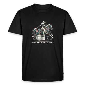 Barrel Racing Western Riding Barrel Racing - Men's Premium Organic T-Shirt - black - Front - Nico (187cm)