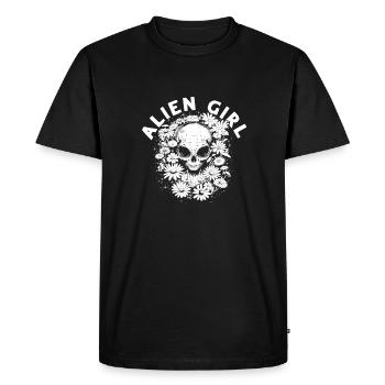 Alien Außerirdischer Alien Girl - T-shirt Premium bio Homme - noir - Devant - Nico (187cm)