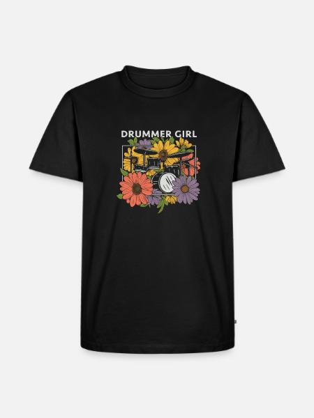 Batterie Batteur Batteur Batteur Fille - T-shirt Premium bio Homme - noir