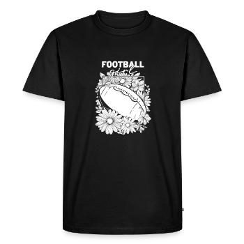 Football Américain Football Fille - T-shirt Premium bio Homme - noir - Devant - Nico (187cm)
