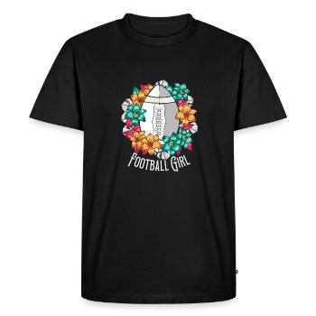 Football Américain Football Fille - T-shirt Premium bio Homme - noir - Devant - Nico (187cm)