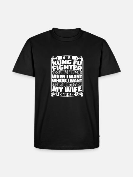 Kung Fu Funny - Men's Premium Organic T-Shirt - black