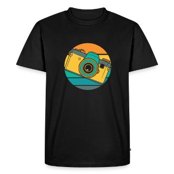 Photographe Appareil photo de photographie - T-shirt Premium bio Homme - noir - Devant - Nico (187cm)