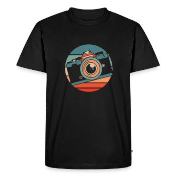 Photographe Appareil photo de photographie - T-shirt Premium bio Homme - noir - Devant - Nico (187cm)