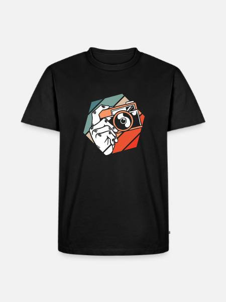 Photographer Photography Camera - Men's Premium Organic T-Shirt - black