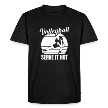 Volley-ball Volley-ball - T-shirt Premium bio Homme - noir - Devant - Nico (187cm)