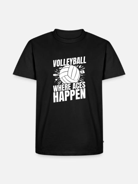 Volleyball Volleyball Ace Card - Men's Premium Organic T-Shirt - black