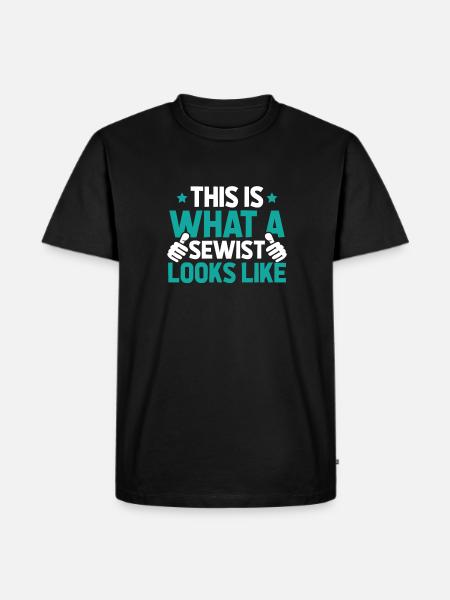 Sewing Sewing Machine - Men's Premium Organic T-Shirt - black