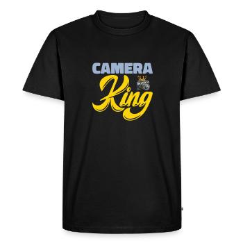 Photographe Appareil photo de photographie - T-shirt Premium bio Homme - noir - Devant - Nico (187cm)